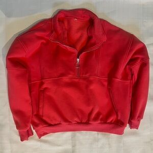 Women’s Dark Pink Half-Zip Sweater Size 2XL